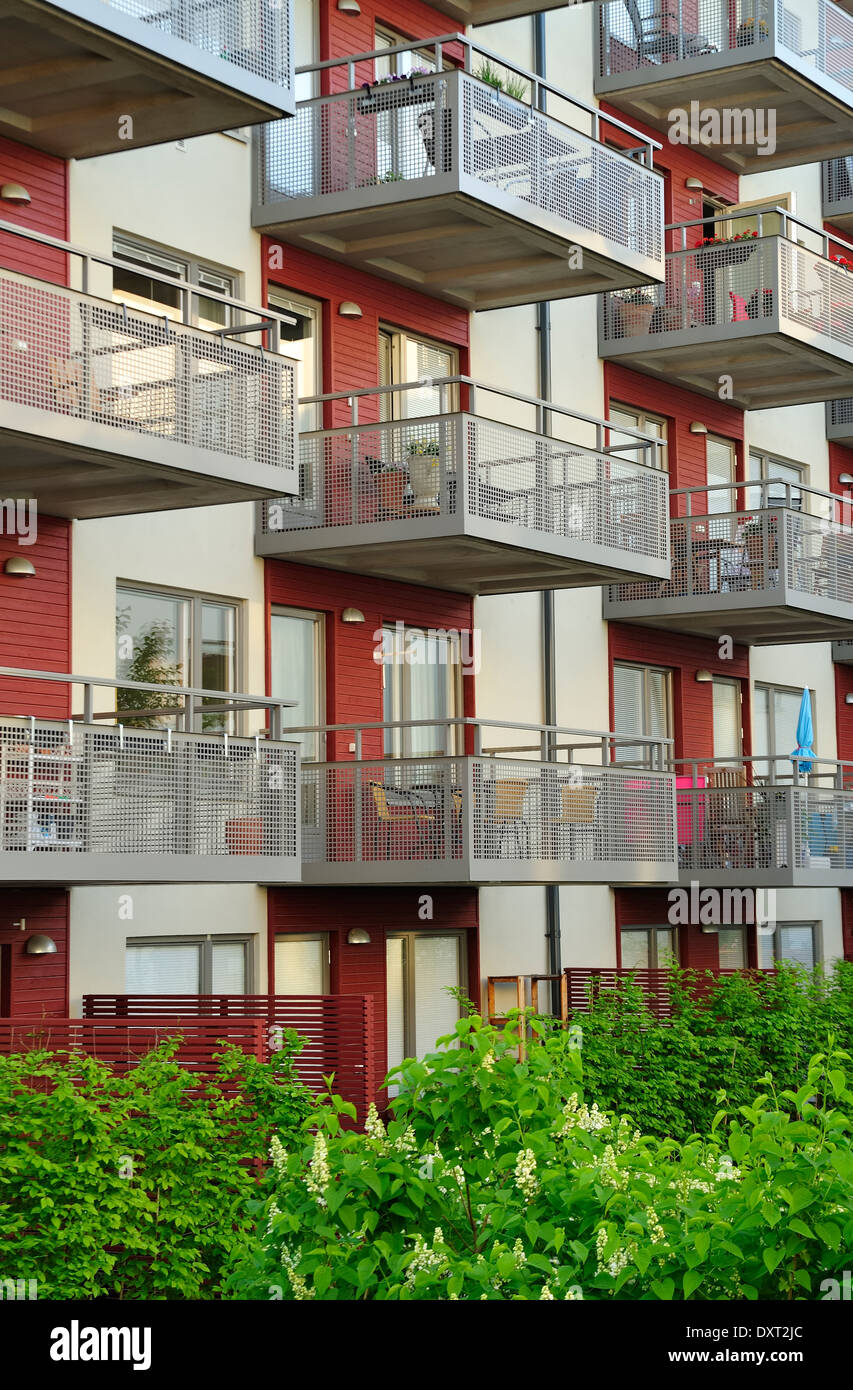 Moderno condominio in Svezia Foto Stock