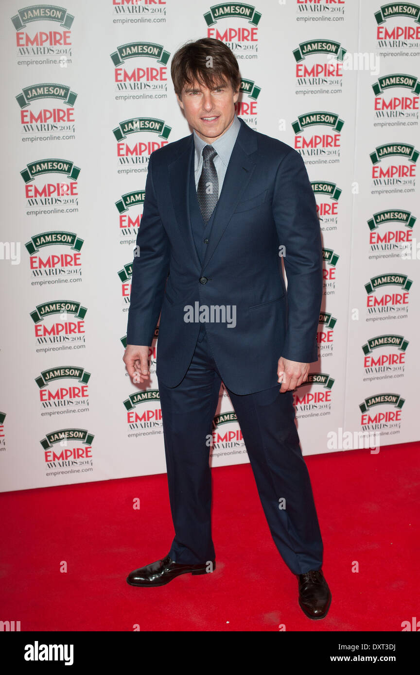 Londra, UK . 30 Mar, 2014. L'attore Tom Cruise pone per i fotografi durante il 2014 Jameson Empire Awards tenutosi presso la struttura Grosvenor House, domenica 30 marzo, 2014. Credito: Heloise/Alamy Live News Foto Stock