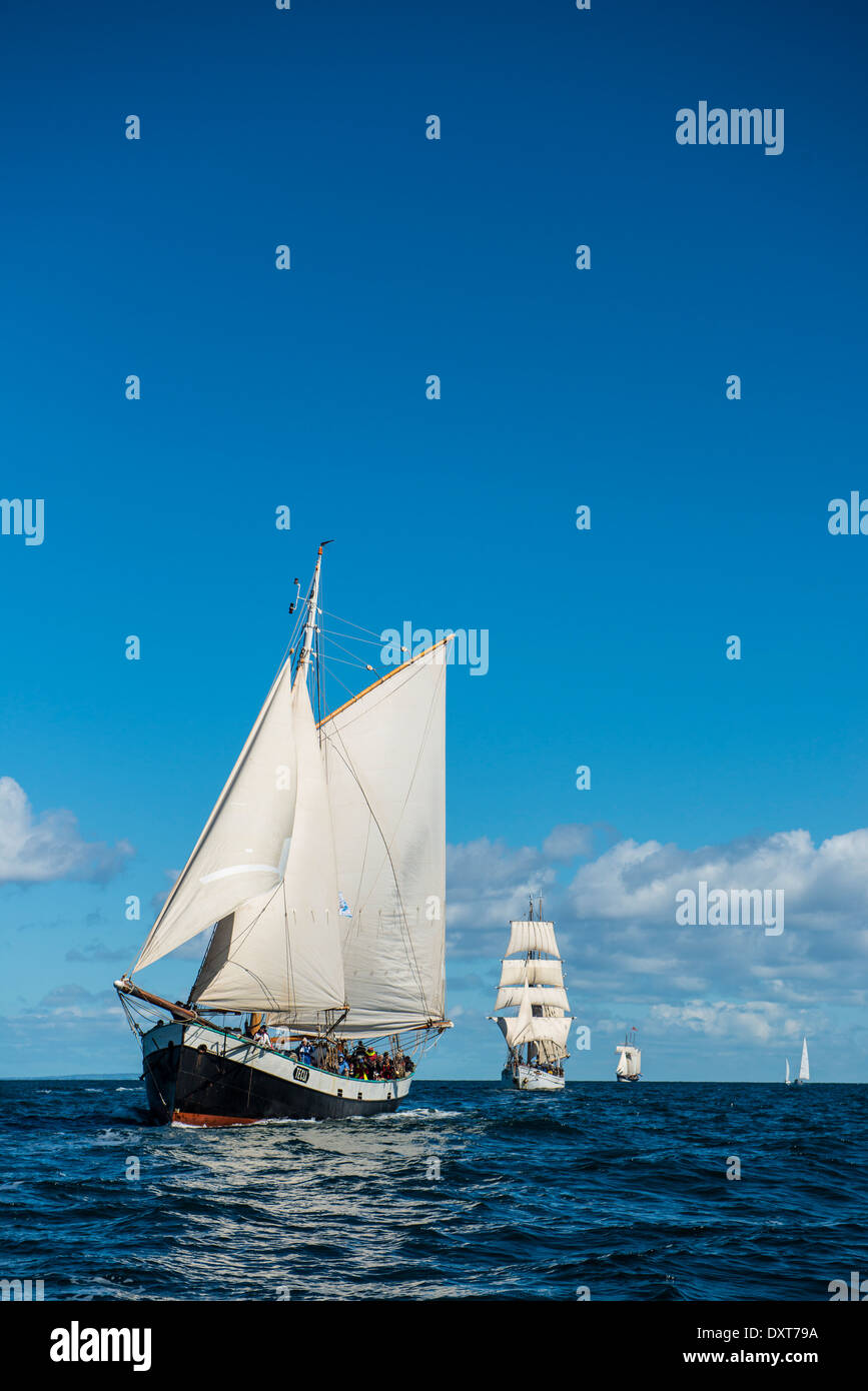 Tecla, Europa e Oosterschelde sulla Port Phillip Foto Stock