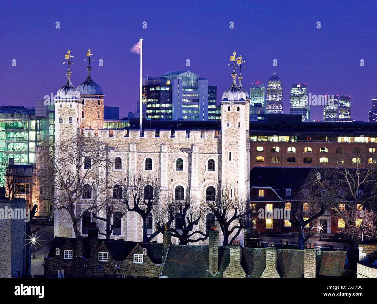 La Torre di Londra di Notte REGNO UNITO Foto Stock