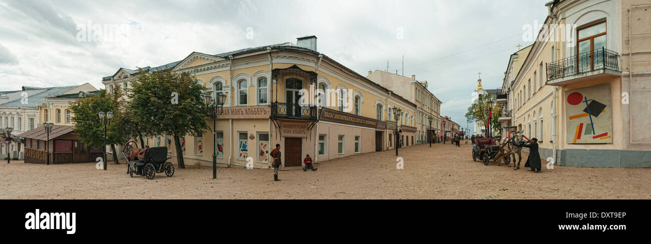 Strade di Vitebsk dell'inizio xx palpebra costruito per riprese di film. Foto Stock