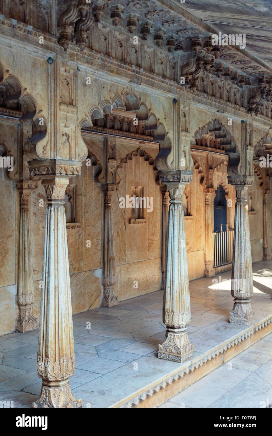 India Rajasthan, Udaipur, città complesso palazzo Foto Stock