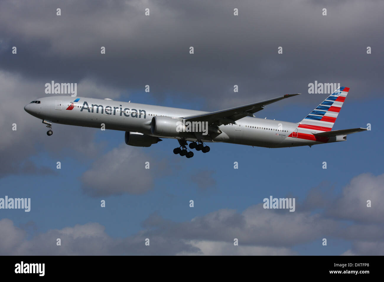 American Airlines Boeing 777 300 Foto Stock