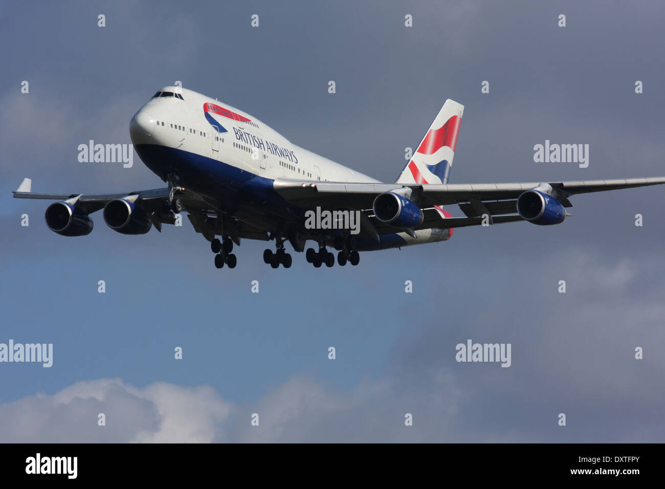 Ba British airways boeing 747 Foto Stock