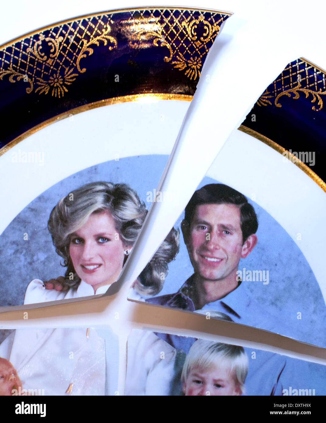 Il divorzio: Il principe Carlo e la Principessa Diana, Londra Foto Stock