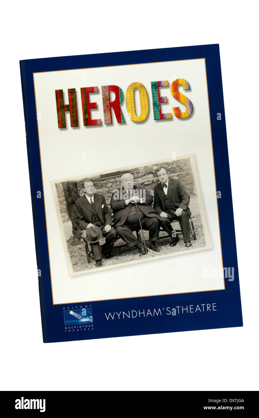 Programma di produzione 2005 degli eroi di Gerald Sibleyras presso Wyndham's Theatre. Foto Stock