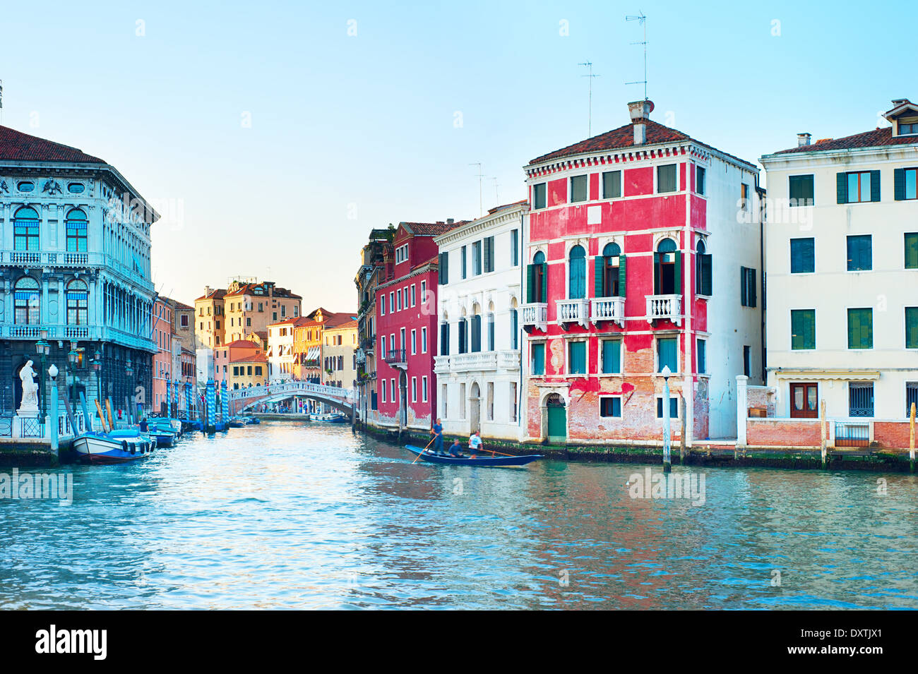 Canal Grande al tramonto. Venezia, Italia Foto Stock