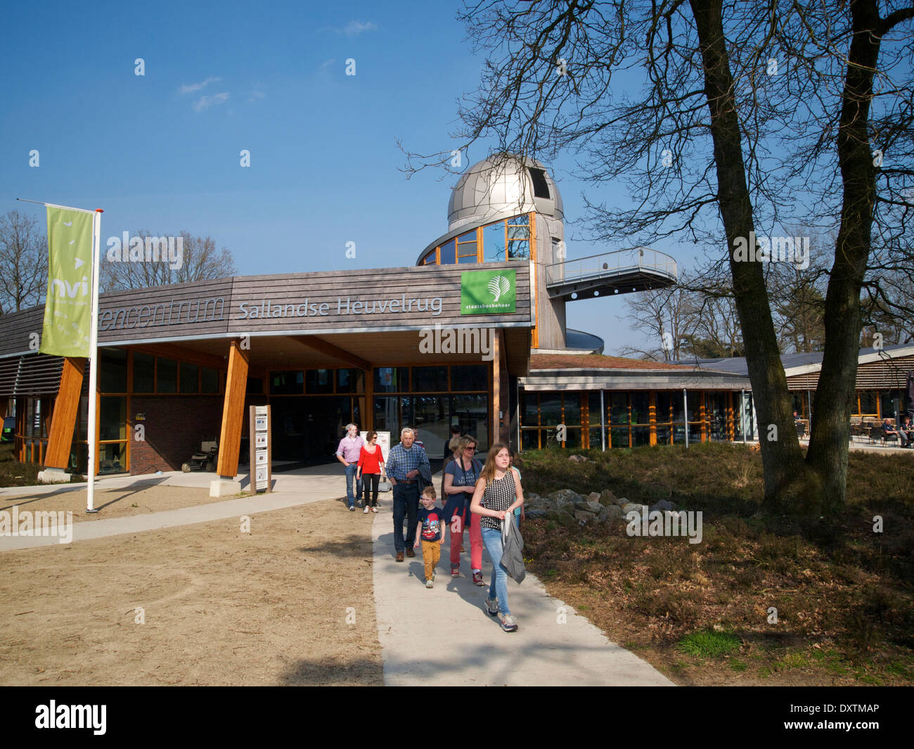 Sallandse Heuvelrug visitor center con osservatorio Nijverdal nei Paesi Bassi Foto Stock