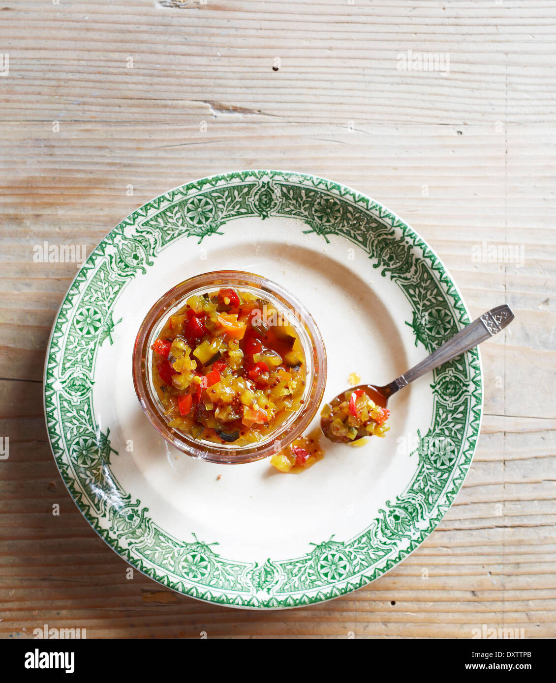Pomodoro e peperone sottaceto Foto Stock