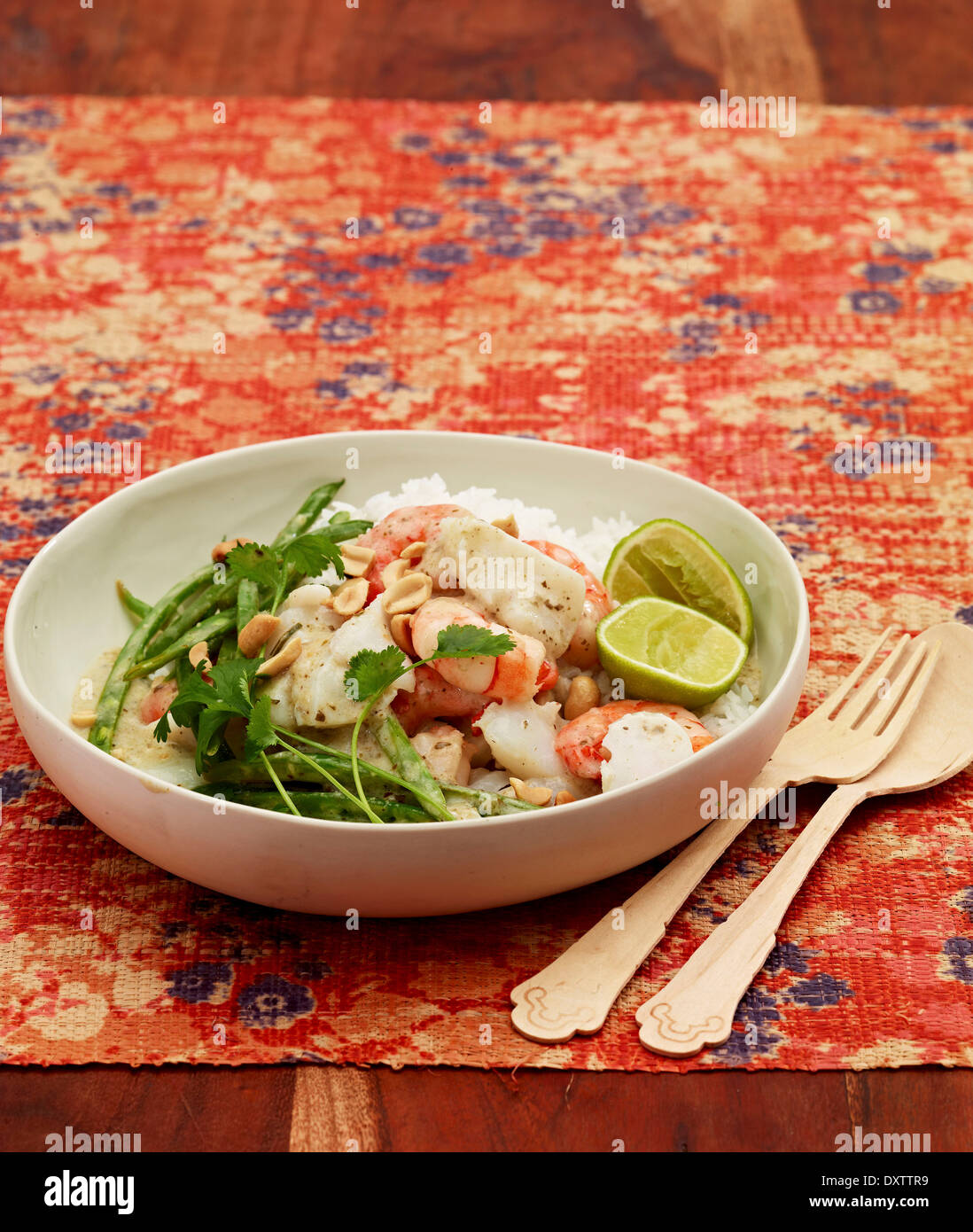 In stile thailandese pesce al curry Foto Stock