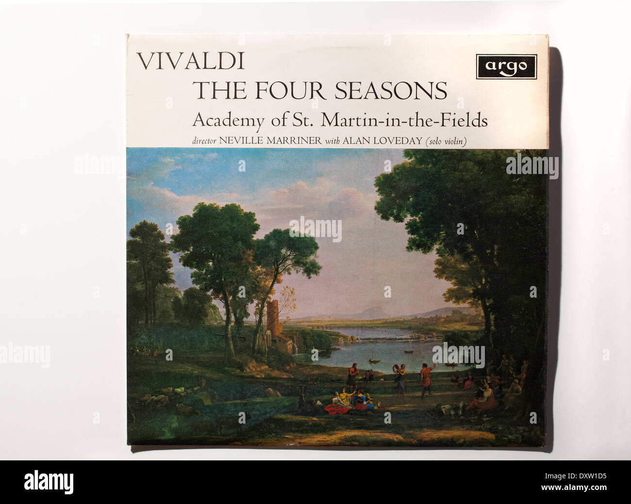 Dischi in Vinile album camicia di Antonio Vivaldi le quattro stagioni da Accademia di San Martin-in-the-Fields sull'etichetta di Argo. Foto Stock