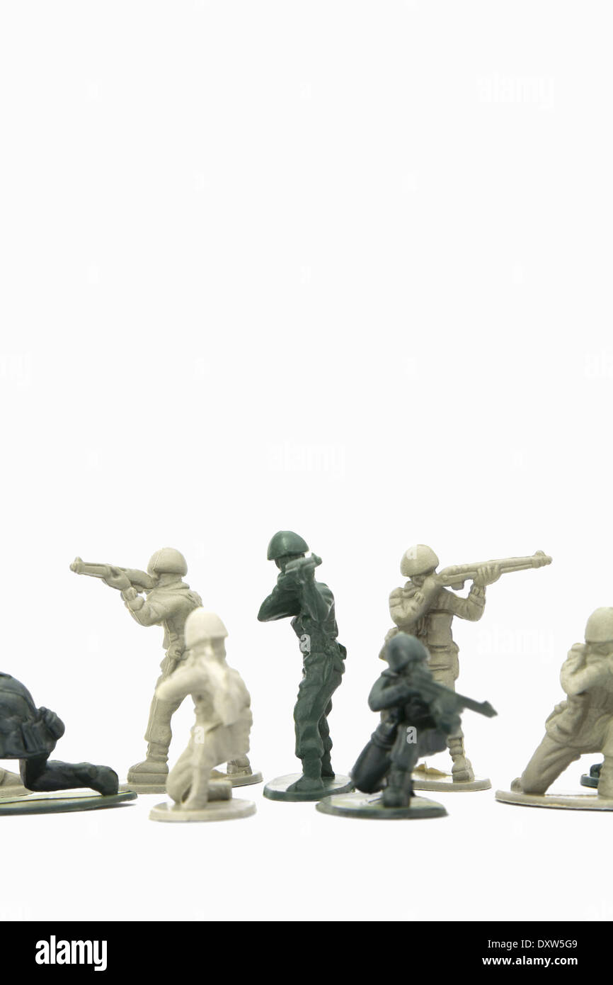 Giocattolo di plastica soldati Foto Stock