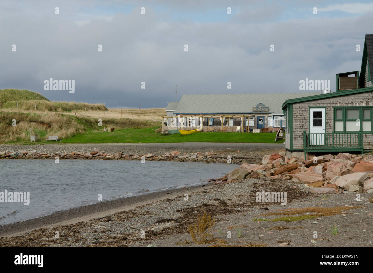 Canada Quebec, Golfo di San Lorenzo, le isole della Maddalena (aka Iles de la Madeleine), Ile du Havre-Aubert. La Grave nel sito storico. Foto Stock