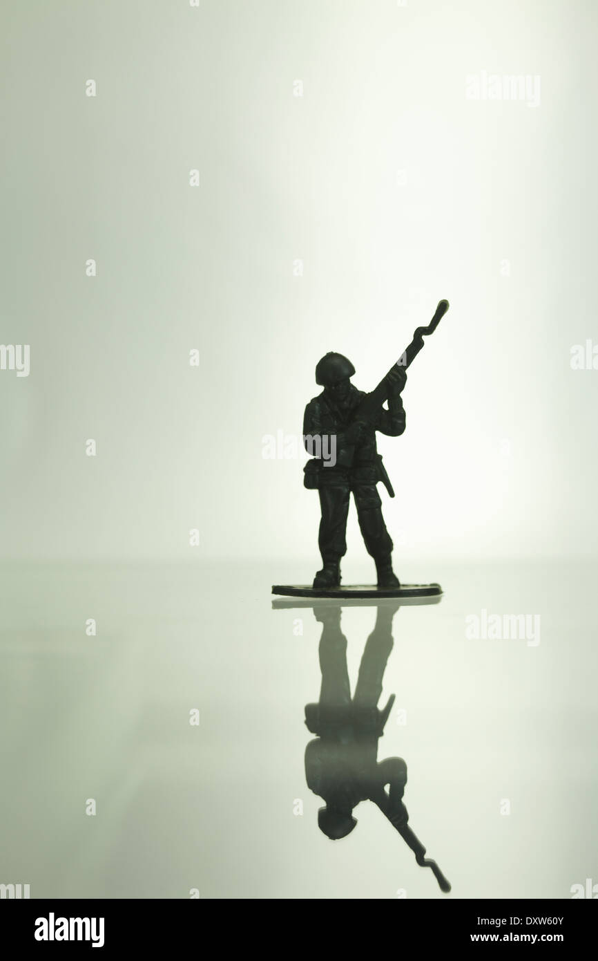 Giocattolo di plastica soldati Foto Stock