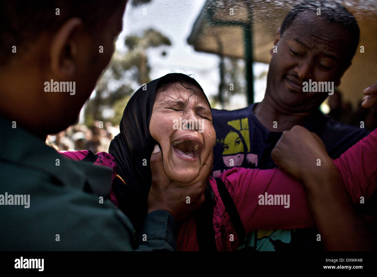 Il possesso, esorcismo, urlare, ossessa Foto Stock