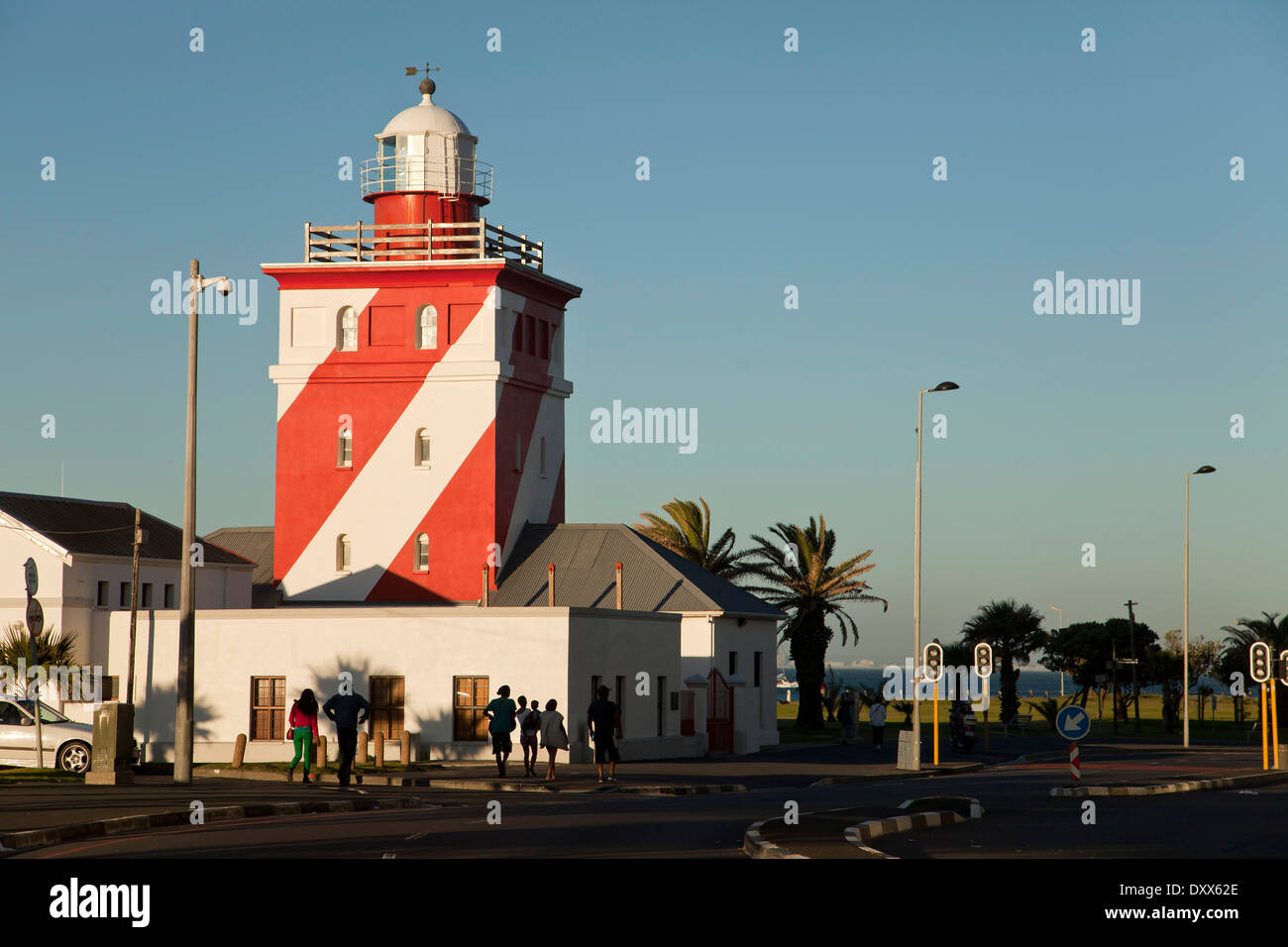 Faro di Green Point, Città del Capo, Western Cape, Sud Africa Foto Stock
