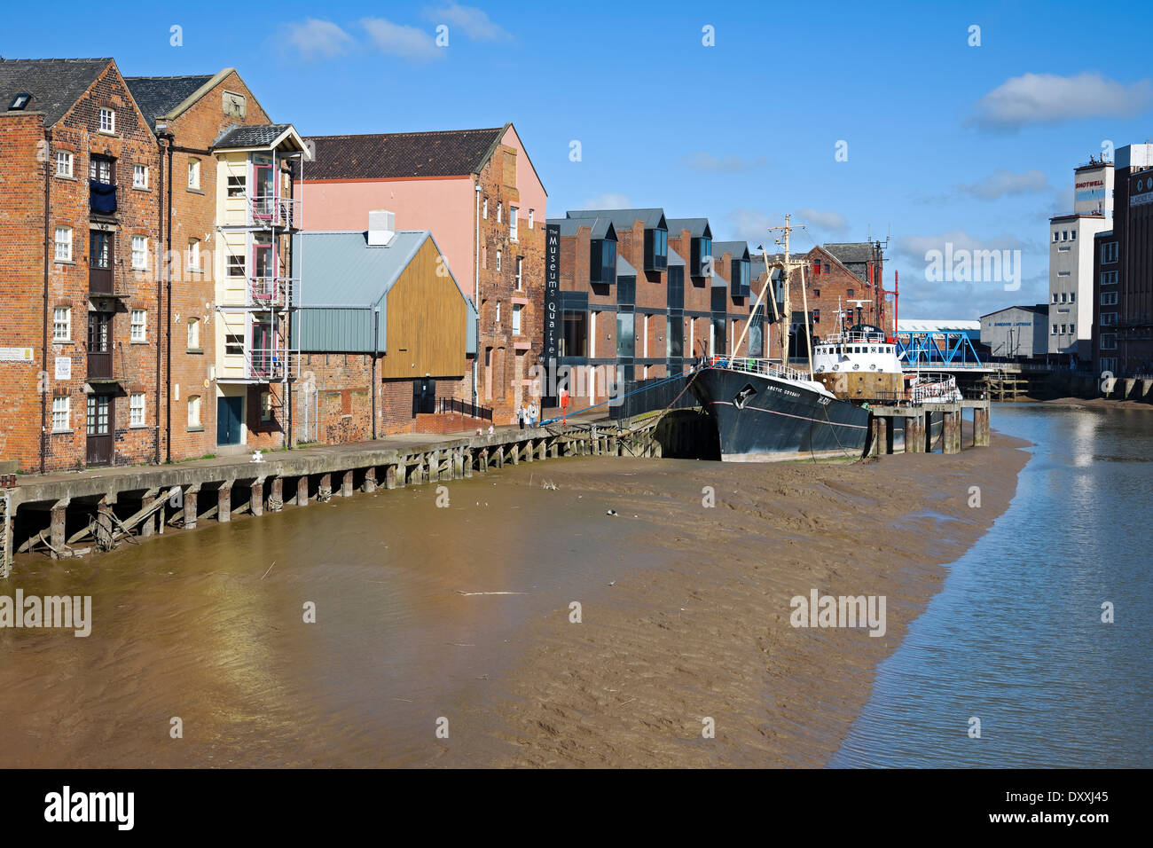 Nave da traino Arctic Corsair ormeggiata nel quartiere dei musei sul fiume Hull East Yorkshire Inghilterra Regno Unito Gran Bretagna Foto Stock