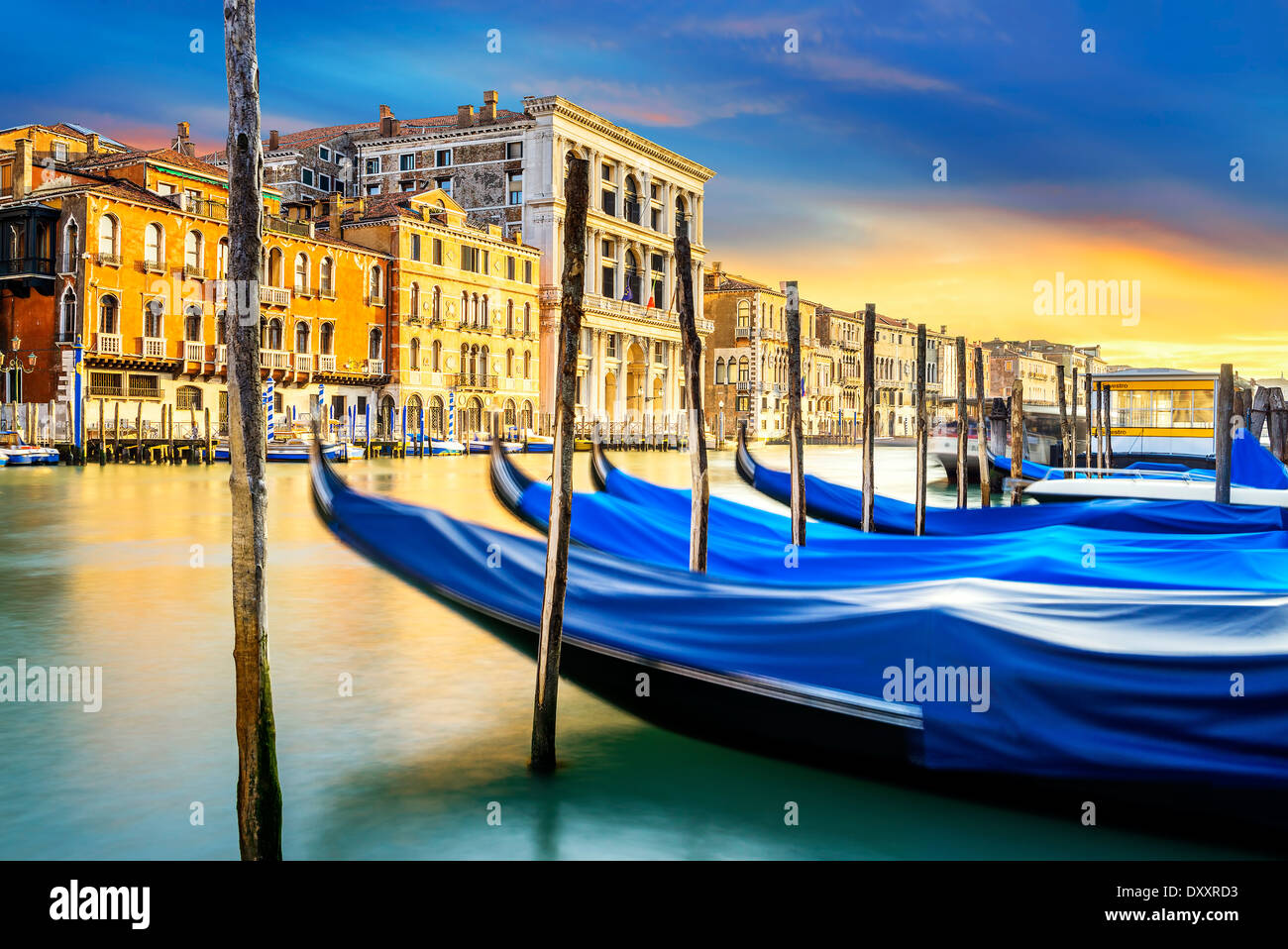 Acqua bella street - Canal Grande a Venezia, Italia Foto Stock