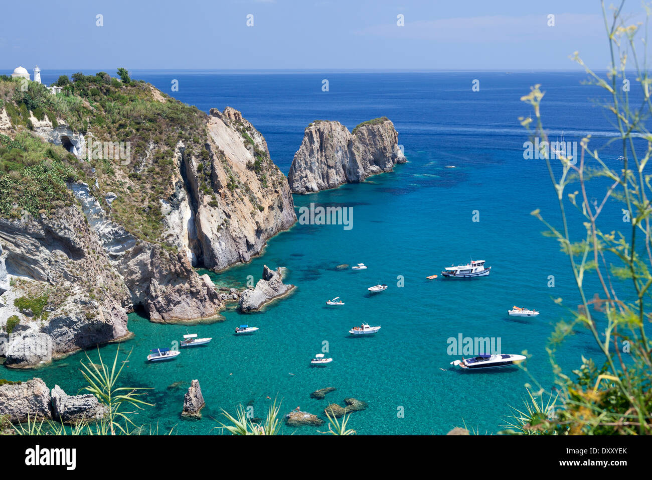La Parata Bay, Ponza Ilsland, Mare Mediterraneo, Italia Foto Stock
