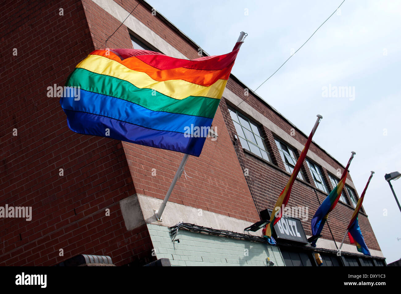 Villaggio Gay, Birmingham, Regno Unito. Boltz club. Foto Stock