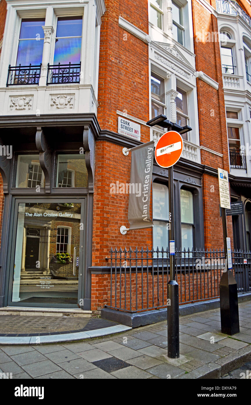 La Alan Christie Gallery, una galleria d'arte contemporanea a Cork Street, Mayfair, London, England, Regno Unito Foto Stock