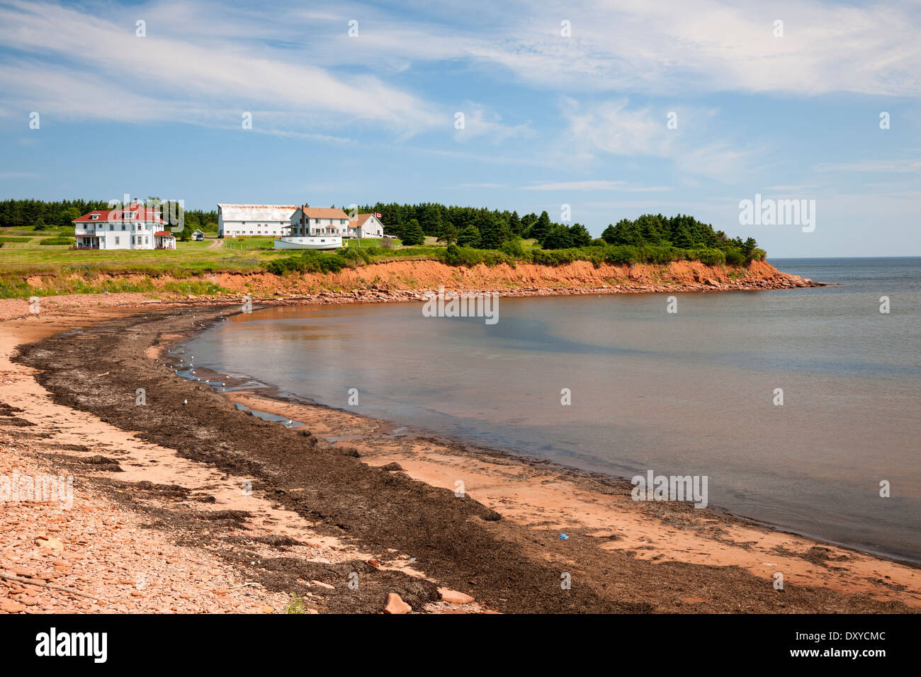 Isola del Principe Edoardo costa vicino villaggio di Nord Rustico in Green Gables Shore, PEI, Canada. Foto Stock