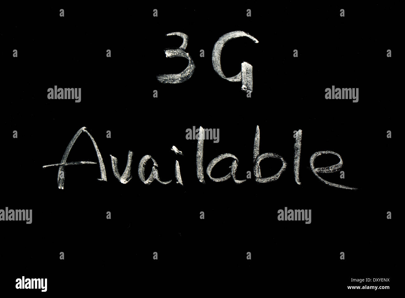 3G disponibile scritto con un gessetto su una lavagna Foto Stock