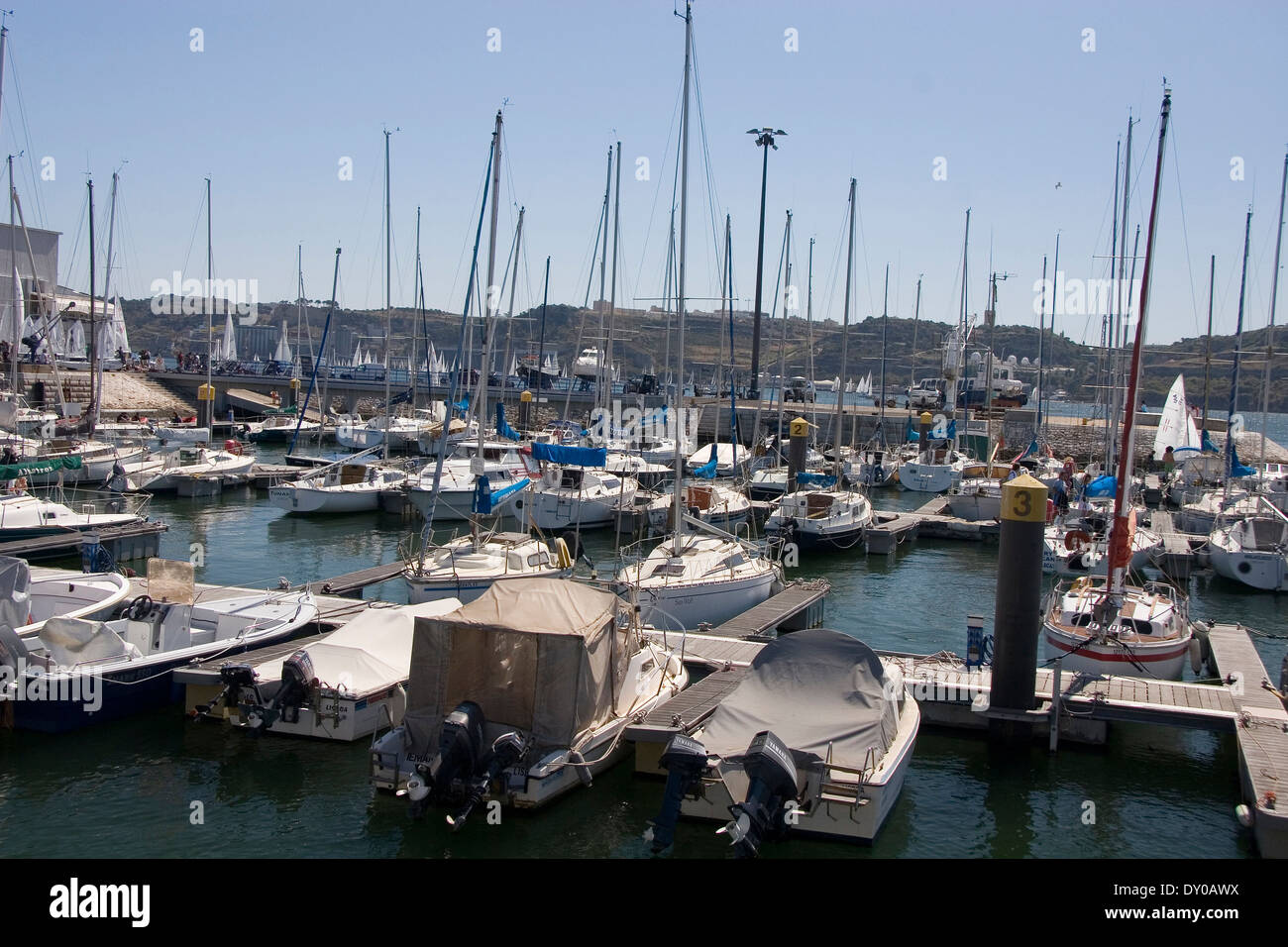 Doca de Santo Amaro, porto nautico, Belem, Lisbona, Portogallo Foto Stock