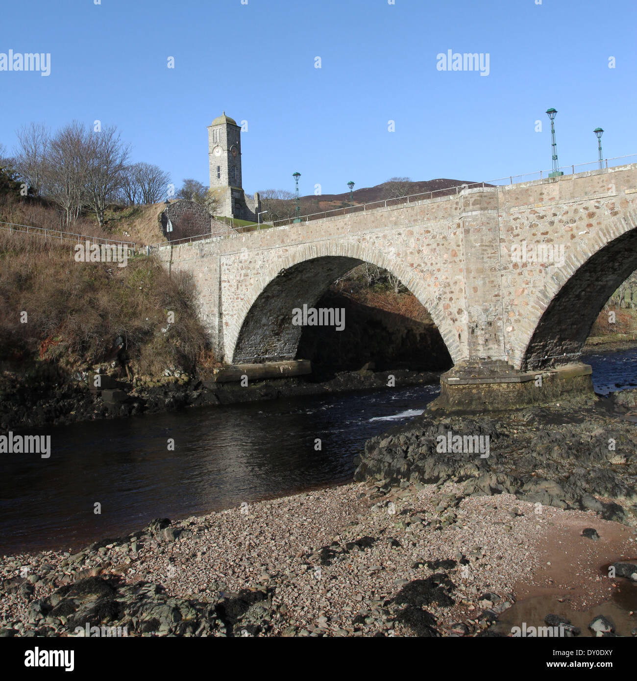 Fiume helmsdale scozia marzo 2014 Foto Stock