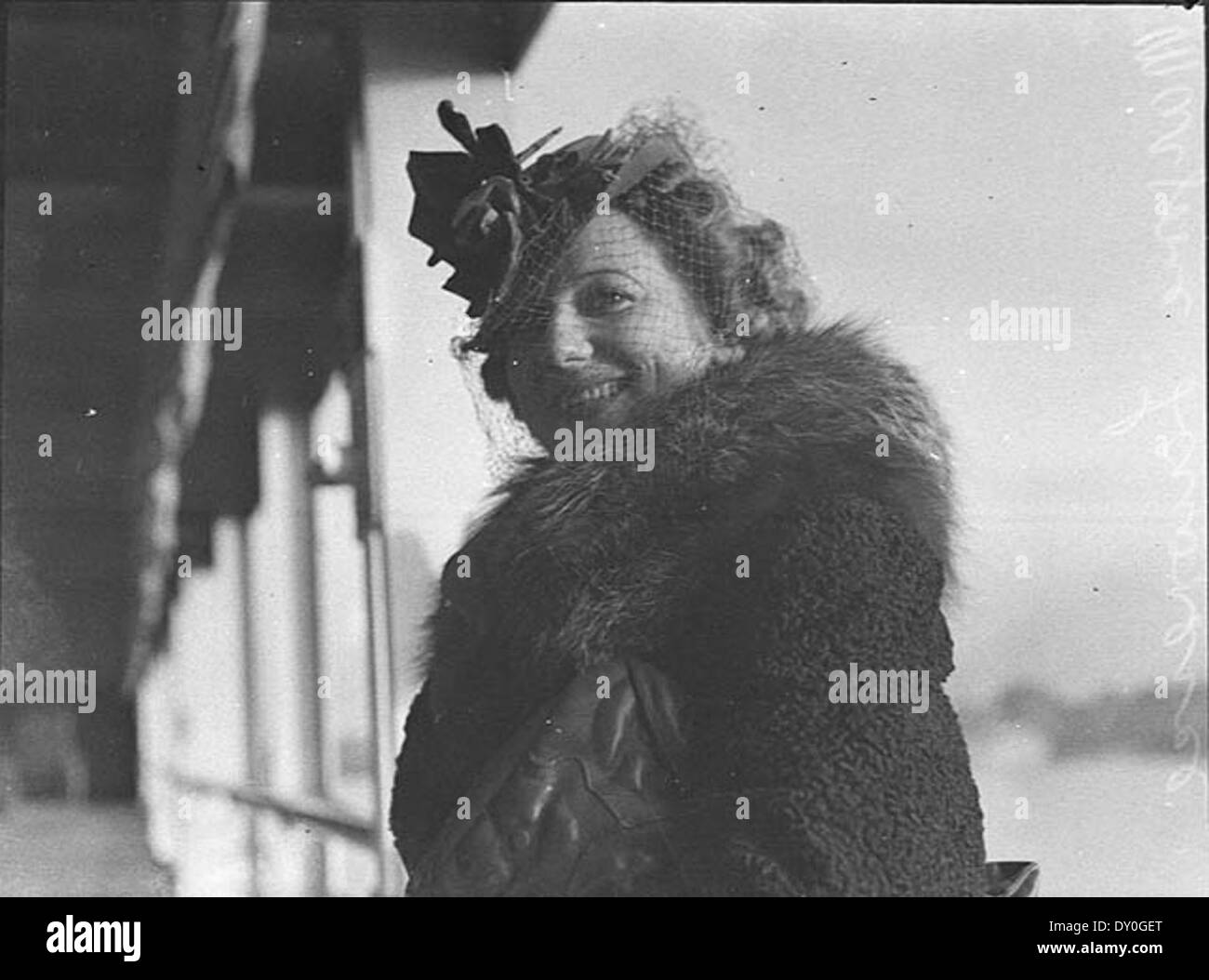 Arrivi da 'Monterey"; Marjorie Lawrence, 12 giugno 1939 / Sam il cofano Foto Stock