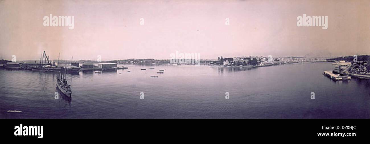 Giardino Isola e Woolloomooloo Bay, 1904 Foto Stock