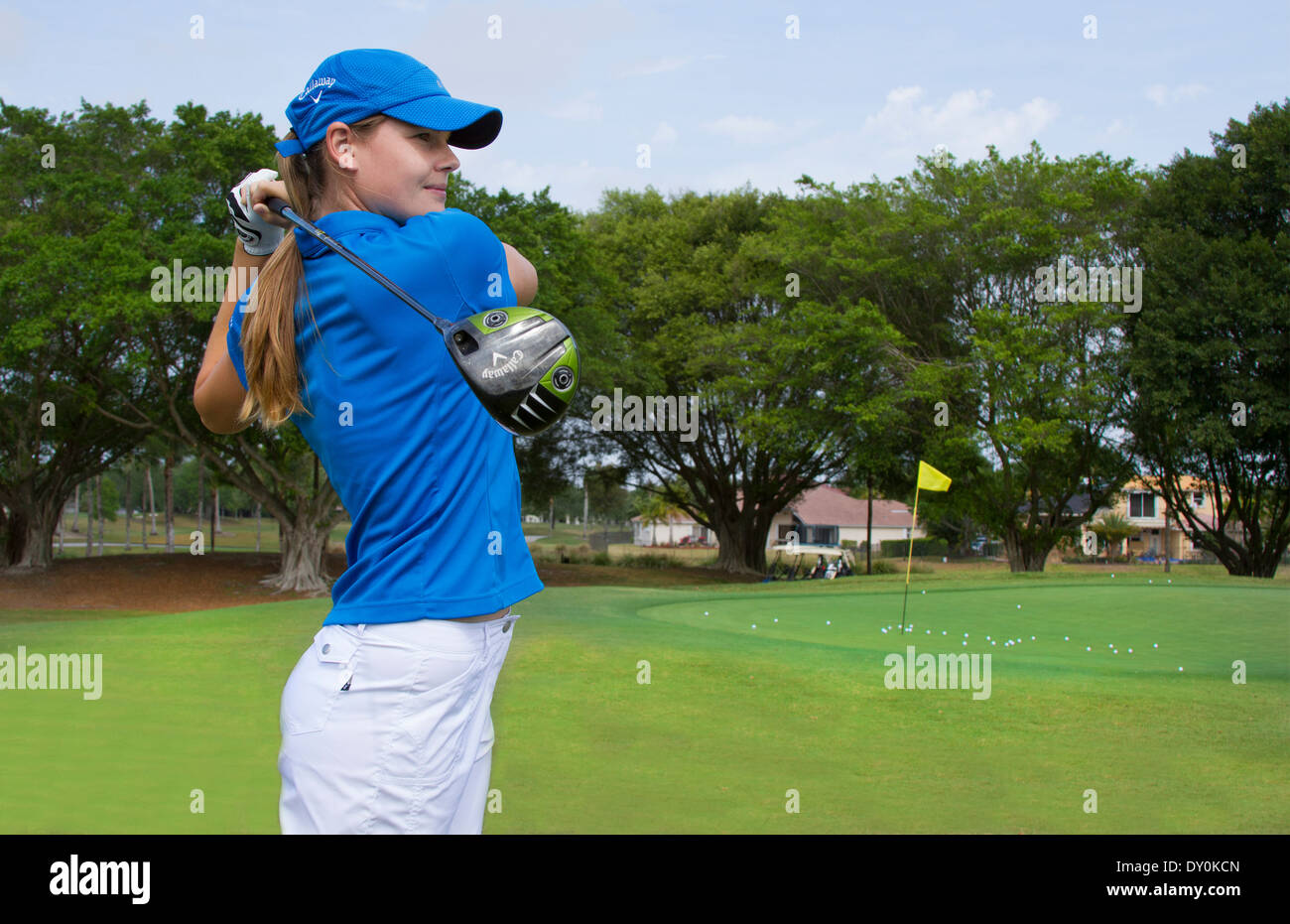 Maude Aimee LeBlanc donna golfista dal Canada golf in Weston, Florida Foto Stock