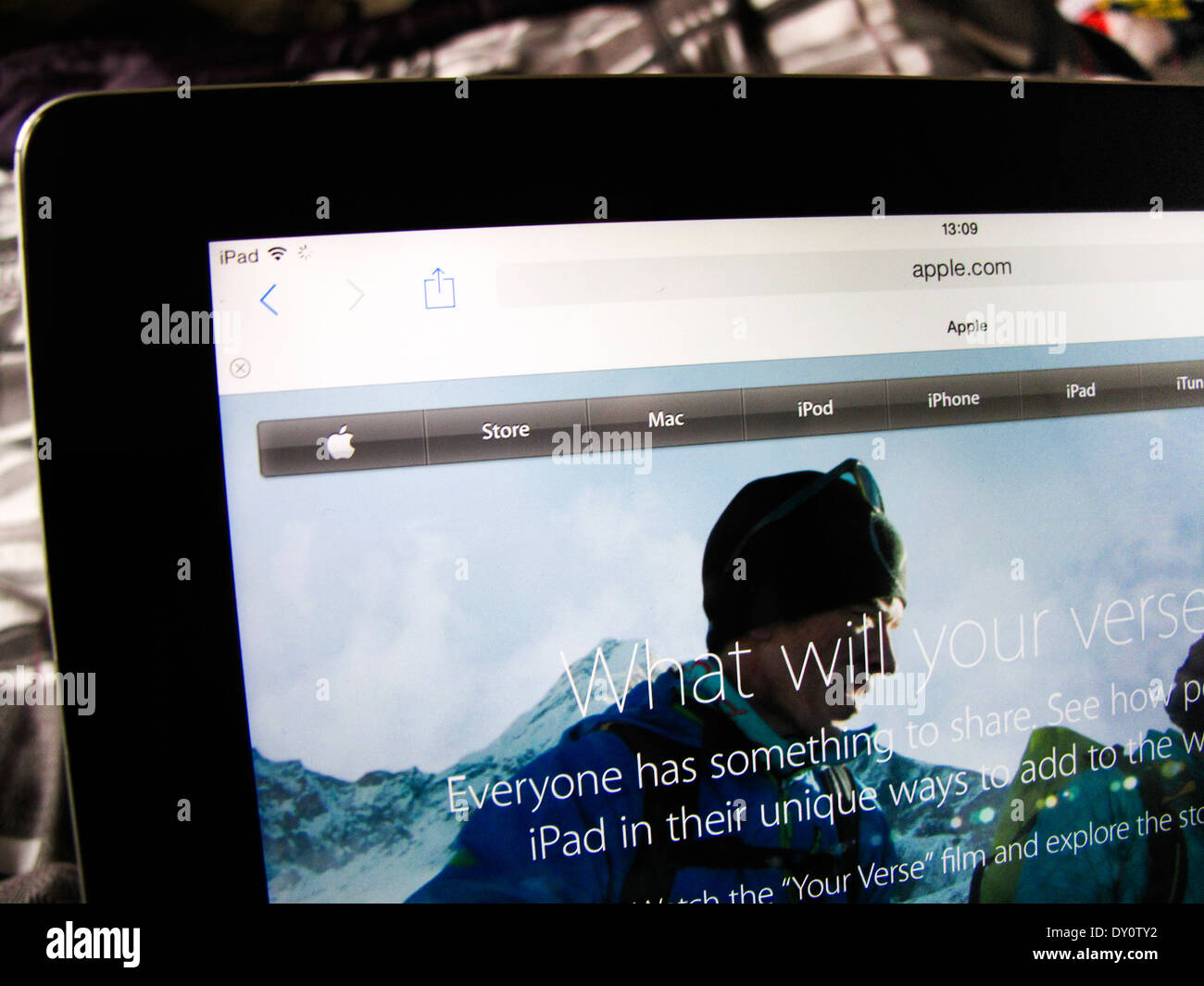Sito web di Apple su iPad Foto Stock