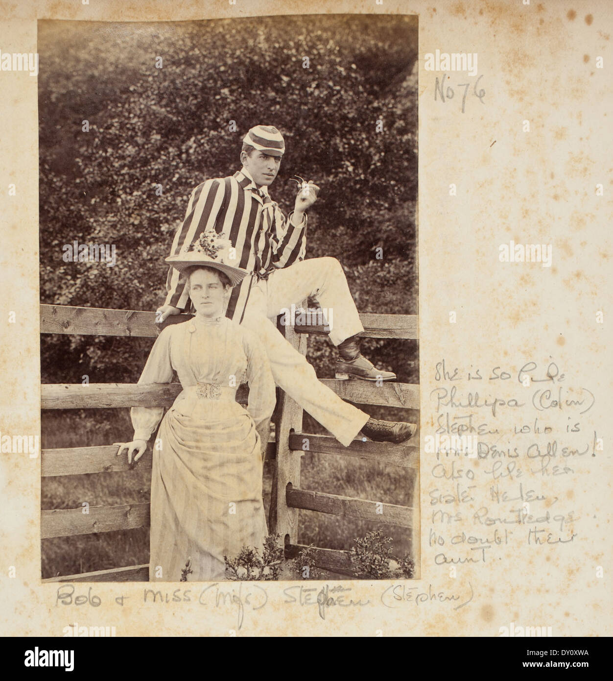 Bob Dangar & Miss Stephen, ca. 1885 / albume carte da stampa fotografiche da Reginald Neville Dangar. Foto Stock