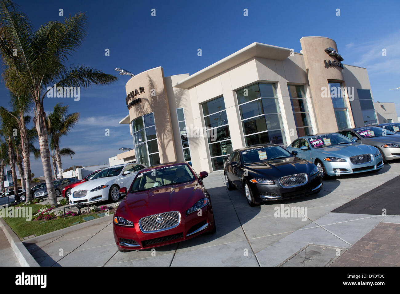 Nuove vetture alla Jaguar San Diego in Kearny Mesa, nel marzo 2013. Foto Stock