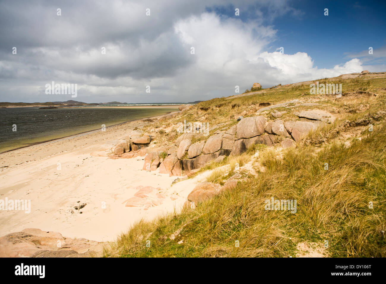 Irlanda, Co Donegal, Gweedore, Bunbeg, Maherclogher Beach sulla Costa Atlantica Foto Stock