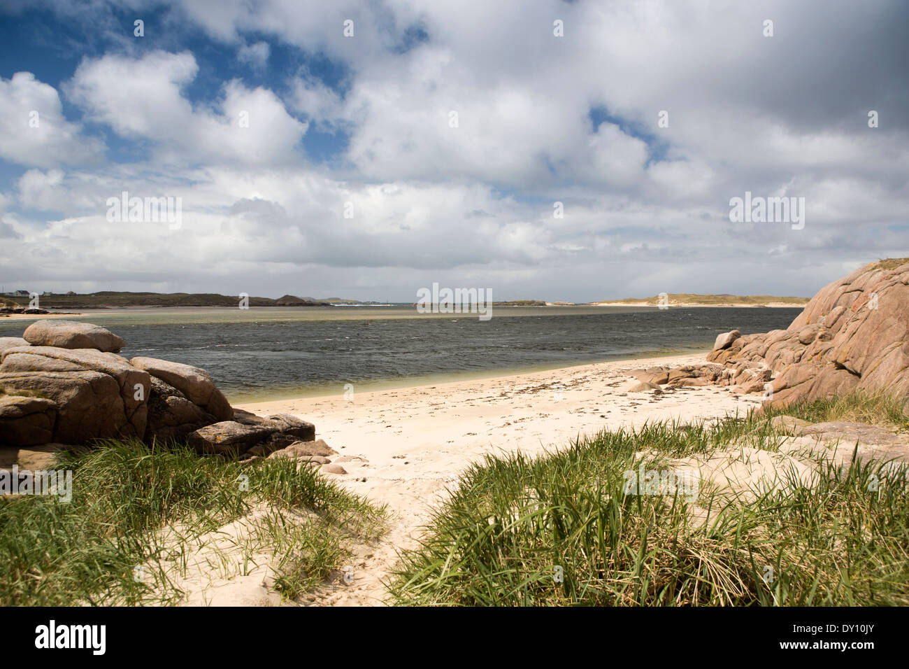 Irlanda, Co Donegal, Gweedore, Bunbeg, Maherclogher Beach sulla Costa Atlantica Foto Stock