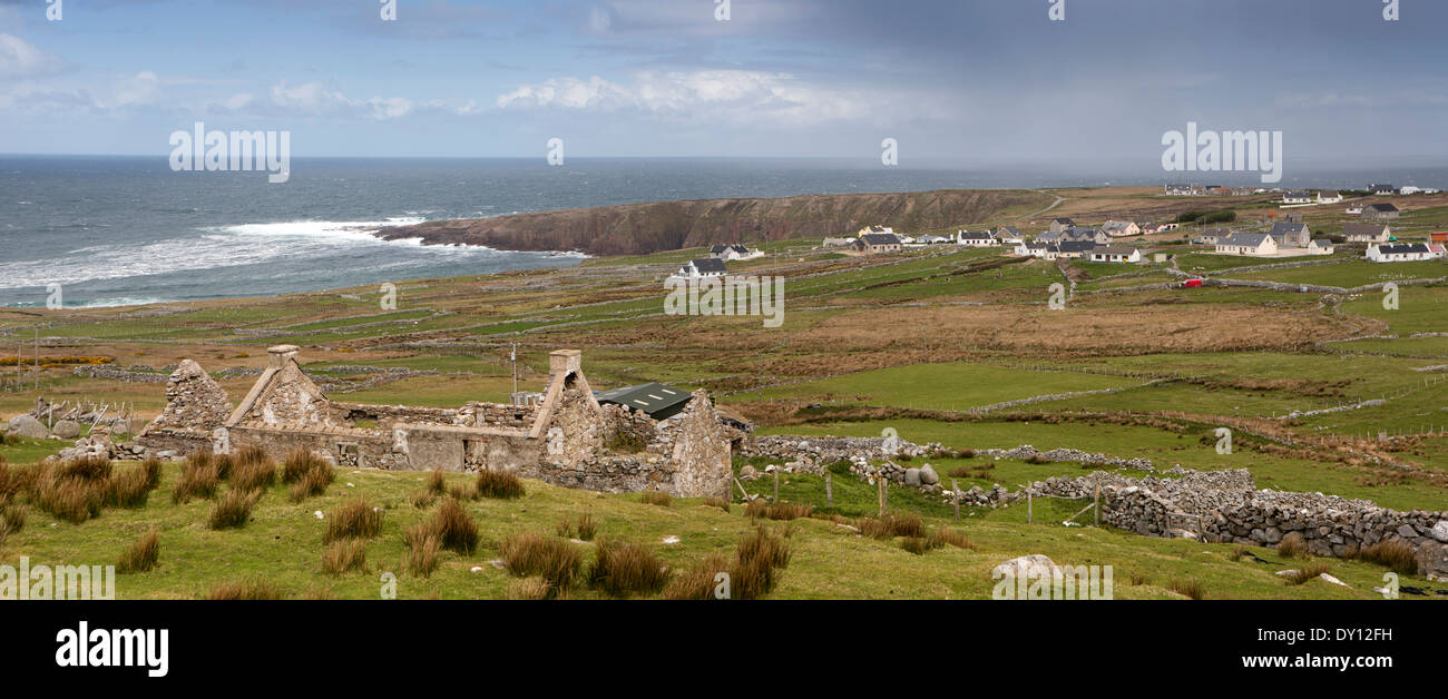 Irlanda, Co Donegal, Gweedore, Meenalough, Il Bloody Foreland, panoramica Foto Stock