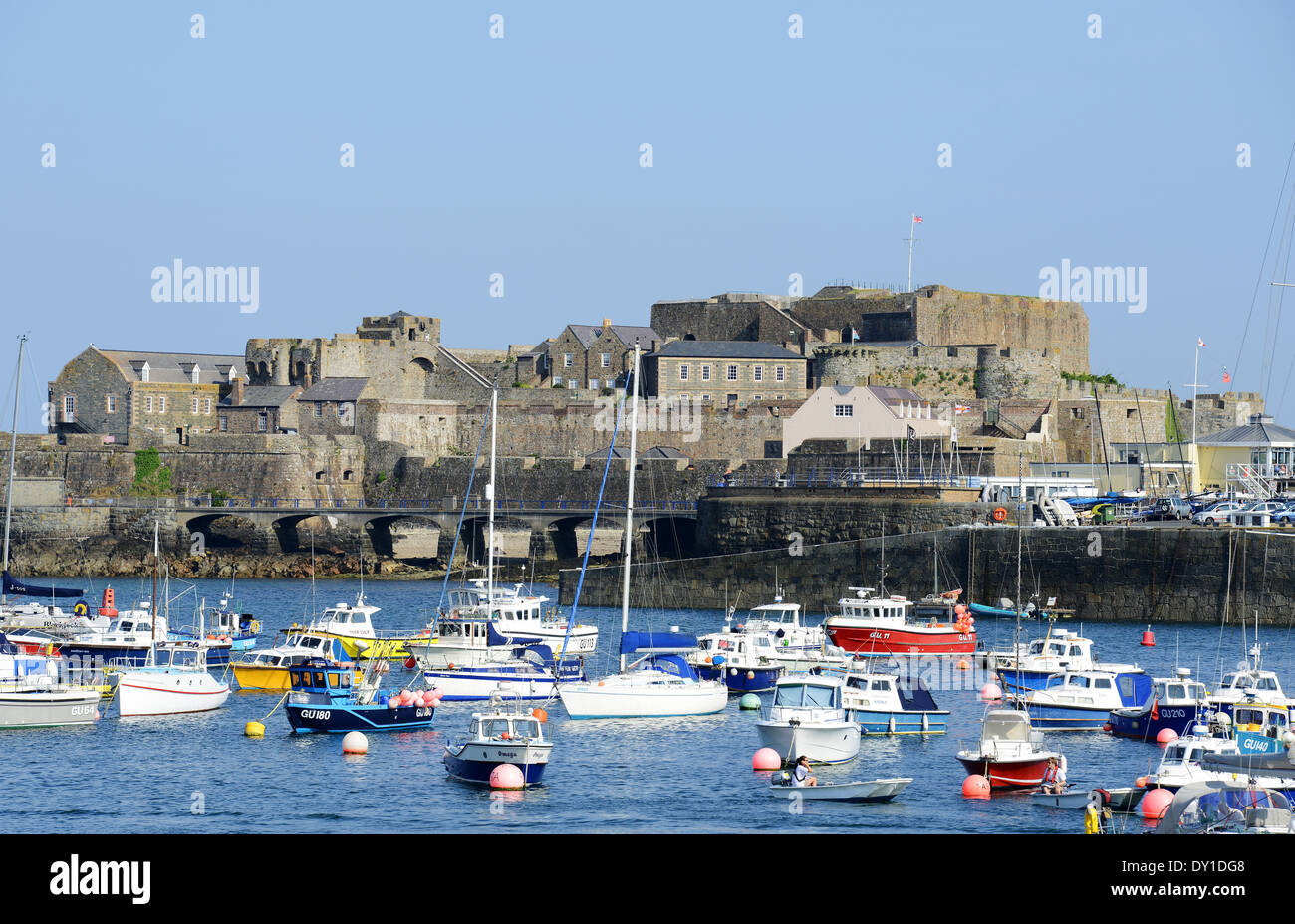 Guernsey, Castle Cornet, St Peter Port Guernsey, Isole del Canale Foto Stock