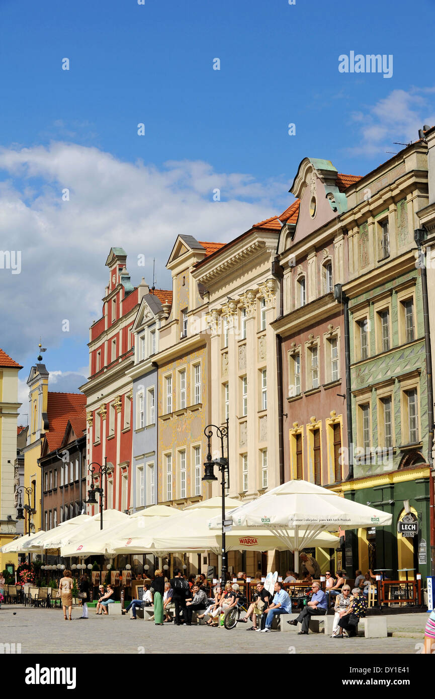 Piazza del Mercato, Poznan, provincia di Wielkopolska Polonia Foto Stock