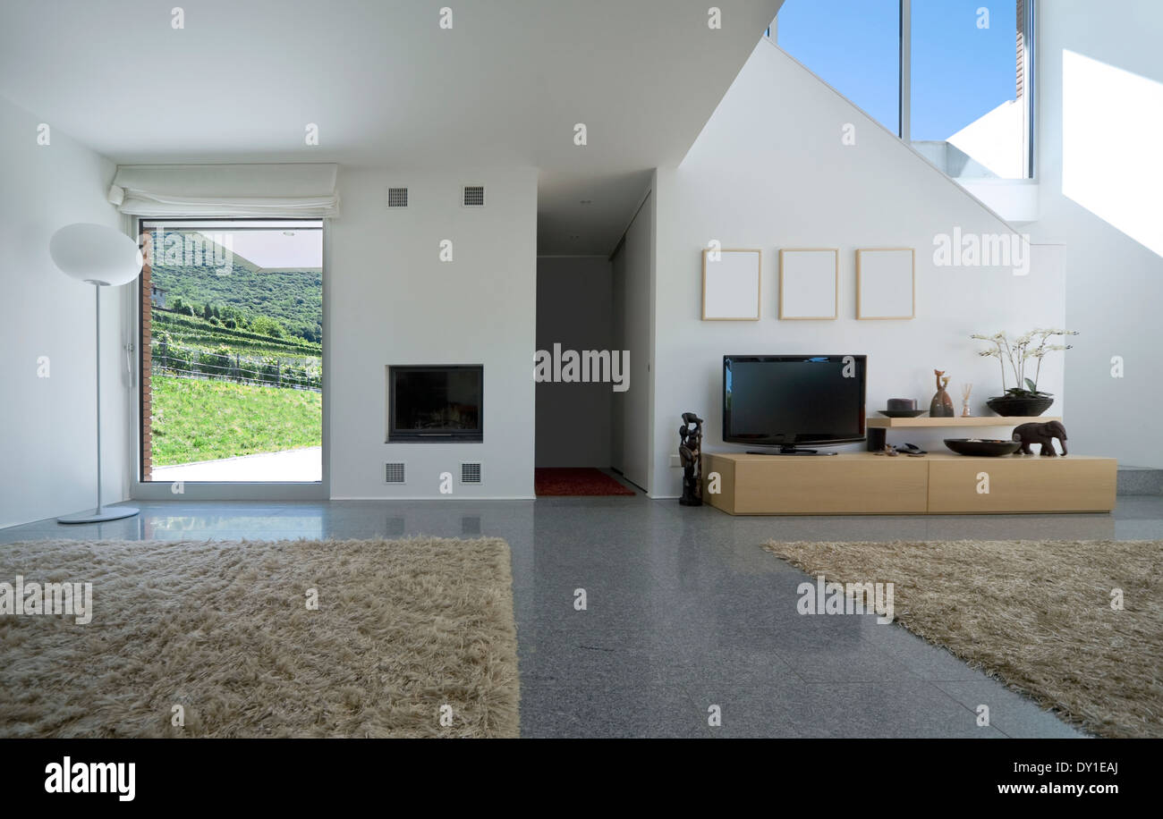 Nuovo design interno appartamento, soggiorno Foto Stock