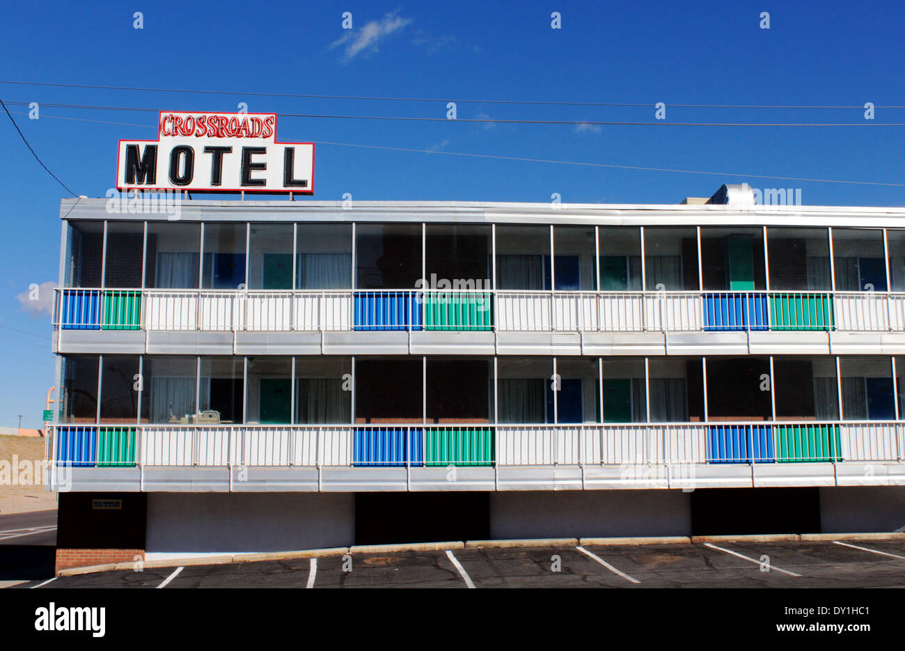La rottura cattiva posizione TV, crocevia Motel di Albuquerque, Nuovo Messico, STATI UNITI D'AMERICA Foto Stock