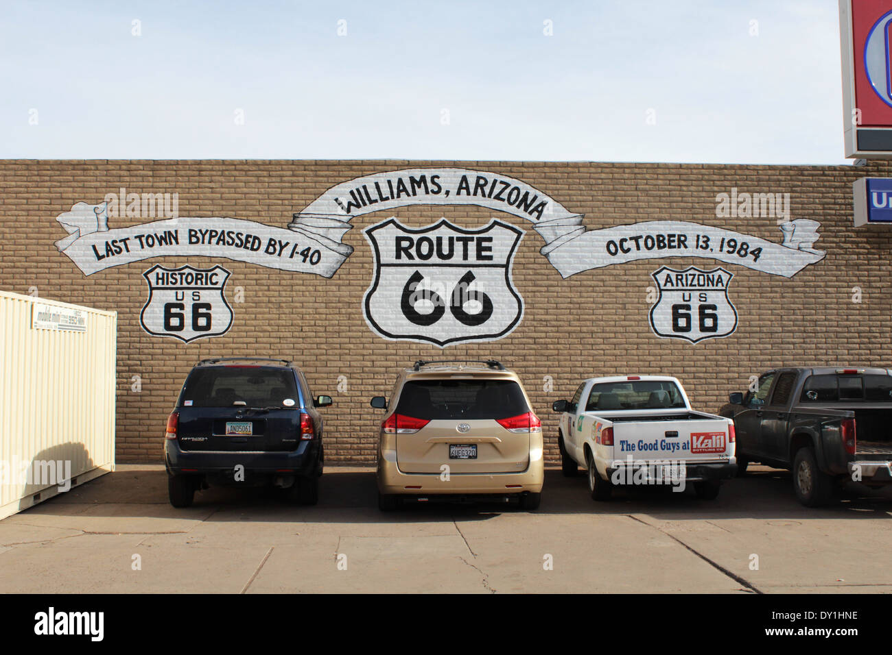 Williams in città Coconino County, Route 66, Arizona, Stati Uniti d'America Foto Stock