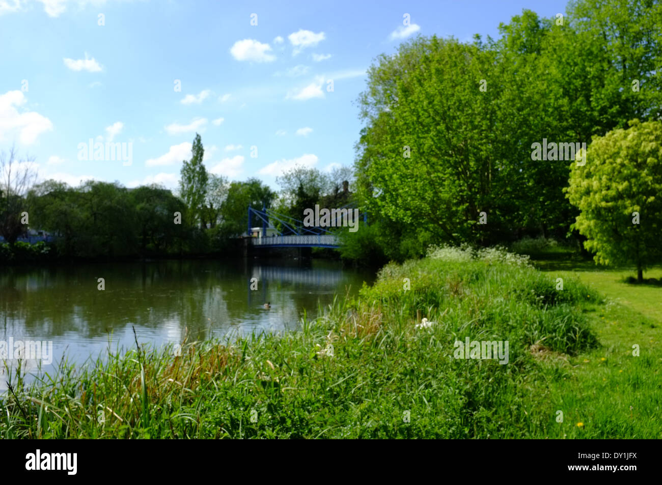 Il fiume Jephson gardens, Leamington Spa Foto Stock