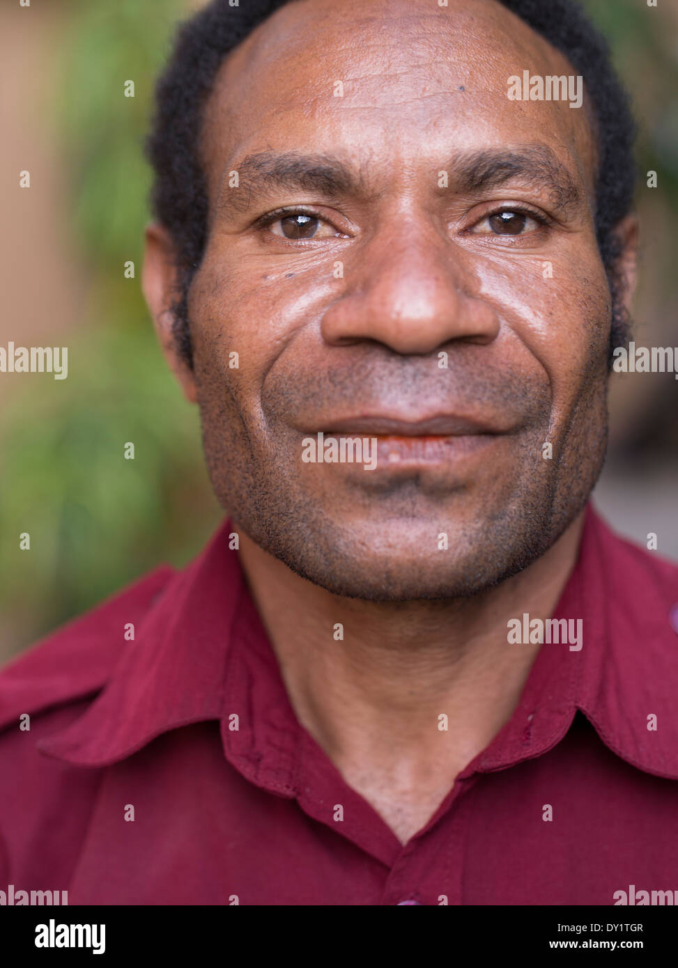 Uomo locale, Port Moresby, Papua Nuova Guinea Foto Stock