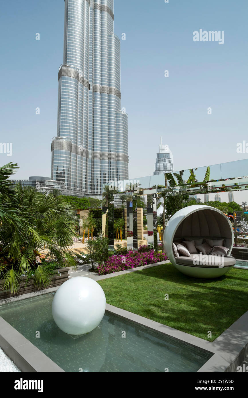 Dubai, Emirati Arabi Uniti. Il 3 aprile 2014. Il giorno di apertura del primo Dubai International Garden la concorrenza. Questa è la perla di credito giardino: Iain Masterton/Alamy Live News Foto Stock