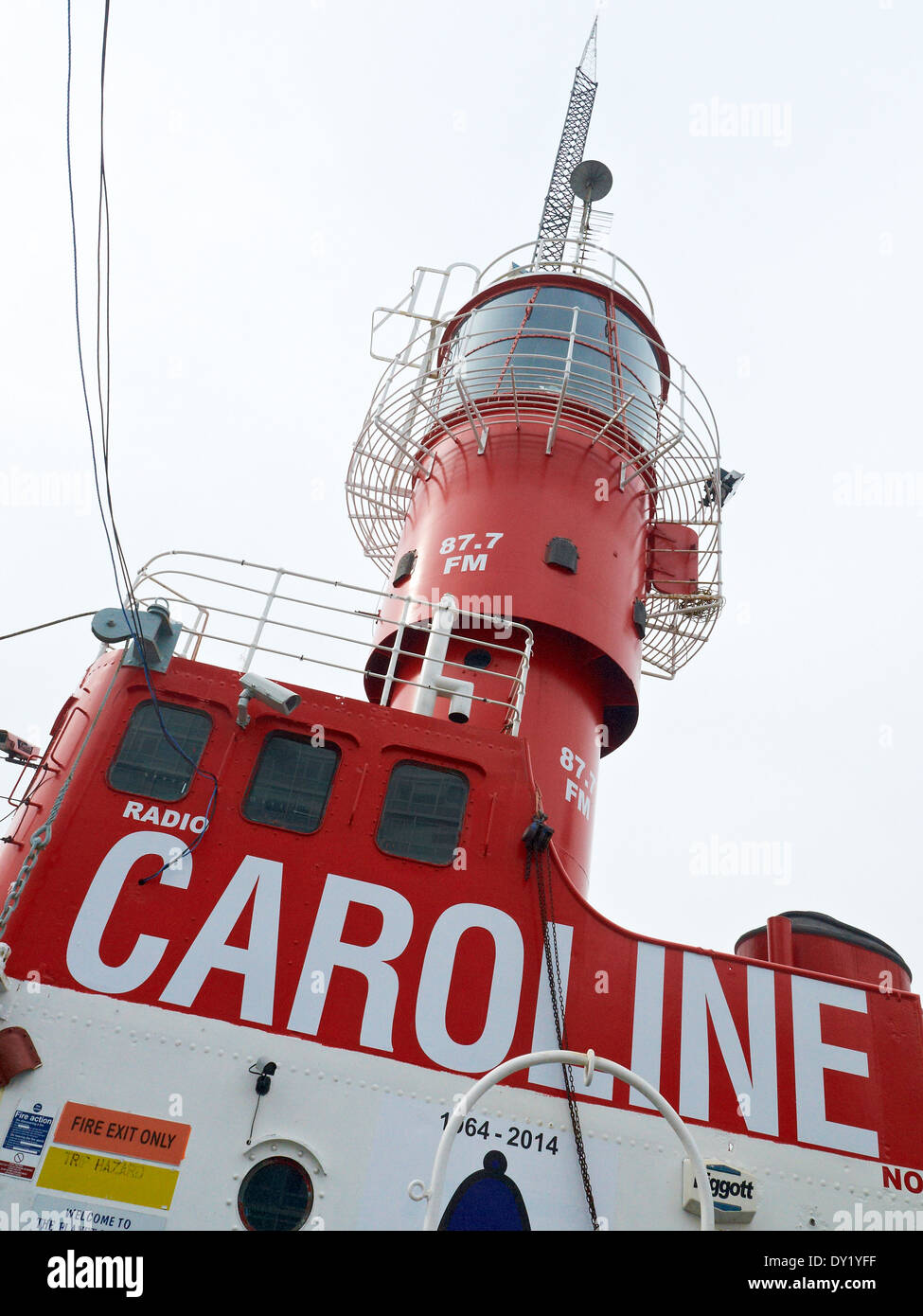 Radio Caroline del Nord nel Canning Dock Liverpool Merseyside Regno Unito Foto Stock