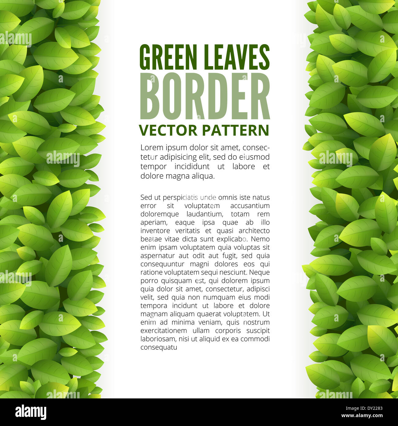 Foglie verdi telaio Foto Stock