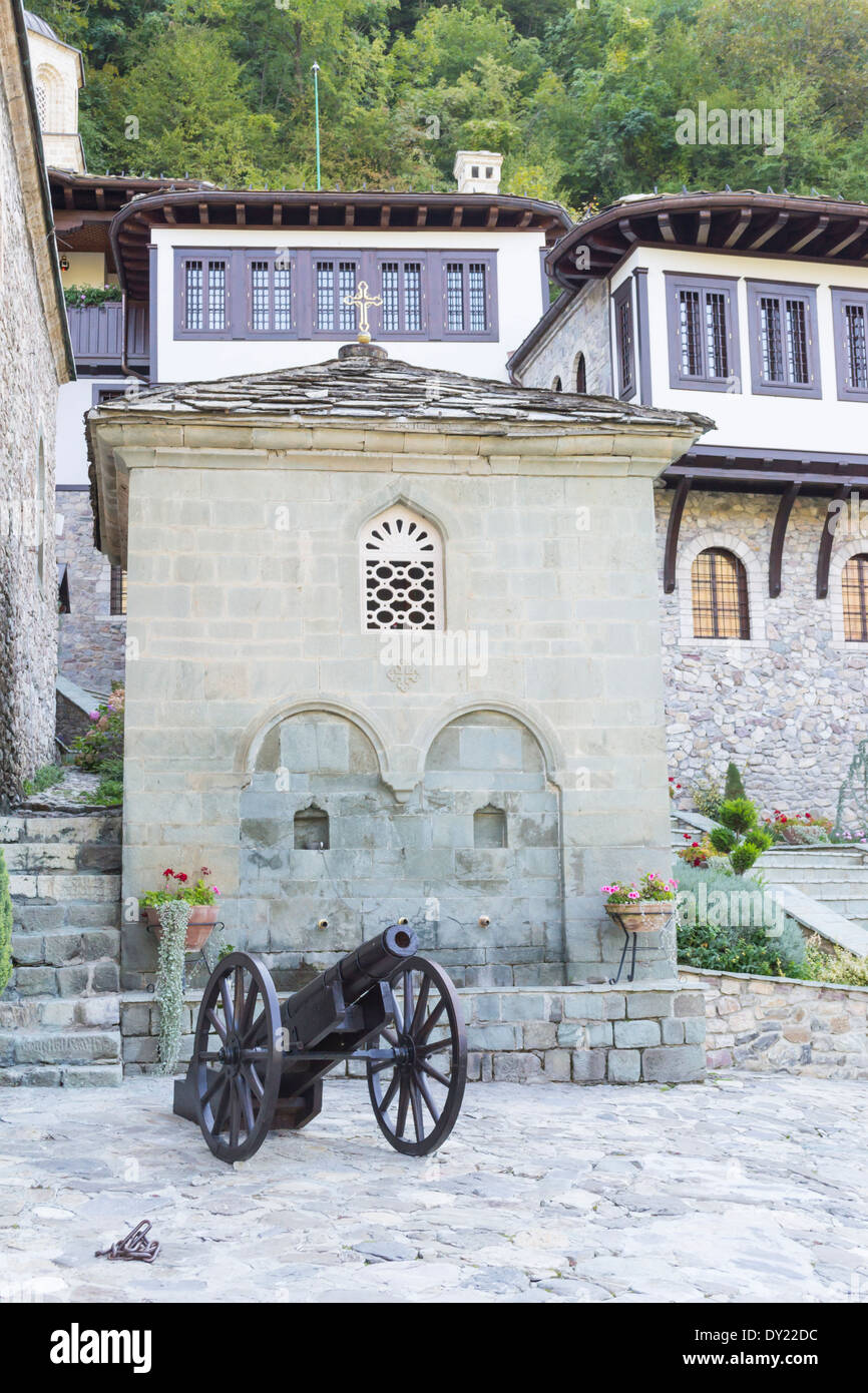 Cannone di legno, San Giovanni il Precursore - Jovan Bigorski Monastero, Macedonia Foto Stock