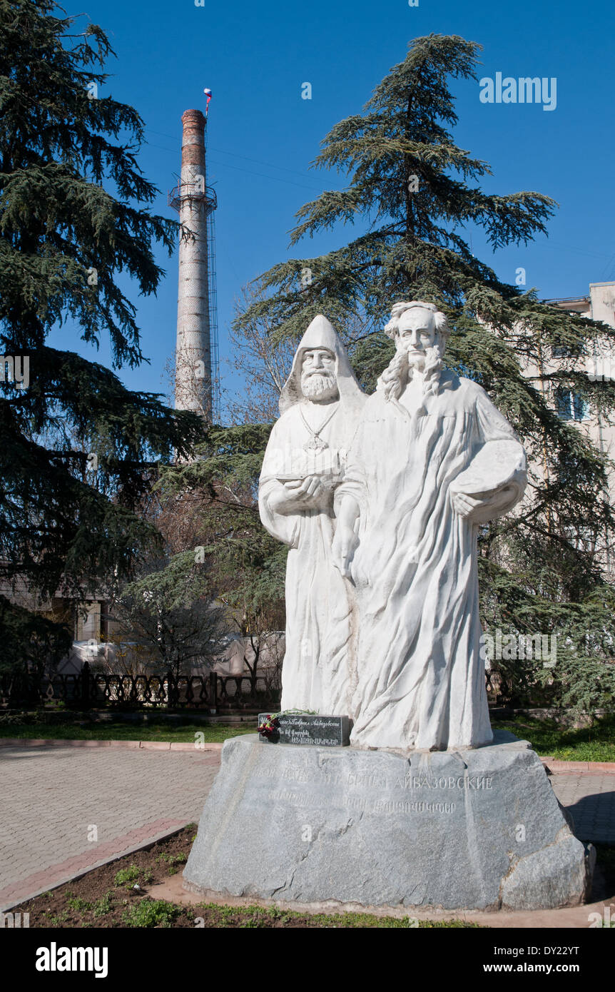 Un monumento di fratelli Gabriele e Aivazovsky Ivan Aivazovsky Foto Stock